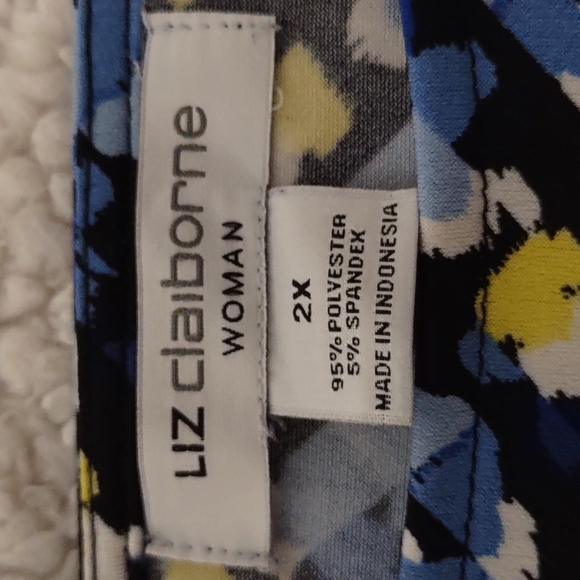 Liz Claiborne Woman Print Tops Plus Size 2X Multicolor - Picture 9 of 11